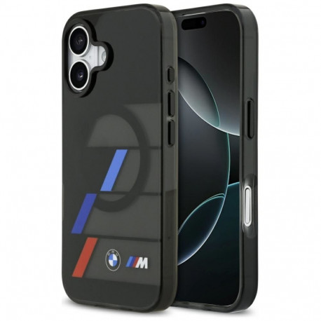 BMW BMW M IML Metal Buttons Tricolor Lines MagSafe Case for iPhone 17 - Black