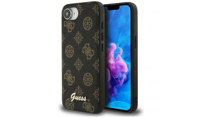 Guess Guess Peony Script Logo MagSafe iPhone 16e Case Black
