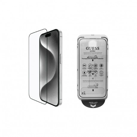 Guess Guess Screen Protector 2.5D Outline Tempered Glass for iPhone 16 Pro