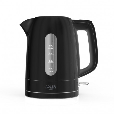 Adler Kettle | AD 1380b | Electric | 2200 W | 1 L | Polypropylene | 360 rotational base | Black