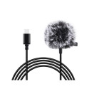 Jack Puluz tie microphone with clip PU425 1.5m USB-C