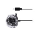 Jack Puluz tie microphone with clip PU425 1.5m USB-C