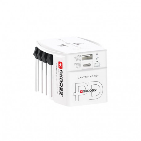 Skross reisiadapter ja USB-laadija World AC30PD