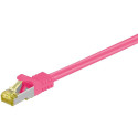 Goobay RJ45 patch-kaabel CAT 6A S/FTP (PiMF), 500 MHz, CAT 7 toorkaabliga, magenta 1 m