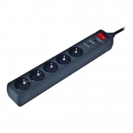 EnerGenie | Surge Protector SPG5-C-5/ 1.5 m/ 5 Sockets/ Black