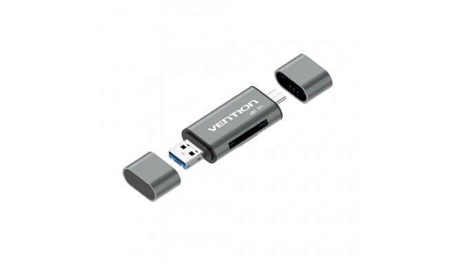 Vention USB3.0 Multi-function Card Reader Gray Metal Type