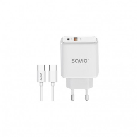 Savio LA-13 mobile device charger Universal White AC Fast charging Indoor