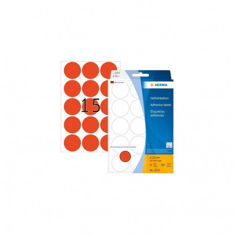 HERMA Multi-purpose labels/colour dots Ø 32 mm round red paper matt hand inscription 480 pcs.