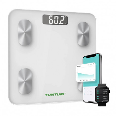 Nutikaal TUNTURI SC30 Smart Scale with App, valge