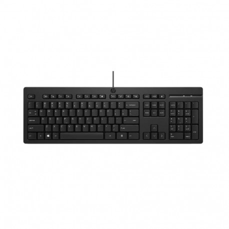 HP klaviatuur 125 G2 USB juhtmega desinfitseeritav Copilot klahv US ENG 12tk, must