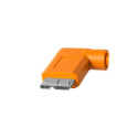 USB Cable - Tether Tools Pro USB 3.0 Micro-B Right Angle 50cm Orange