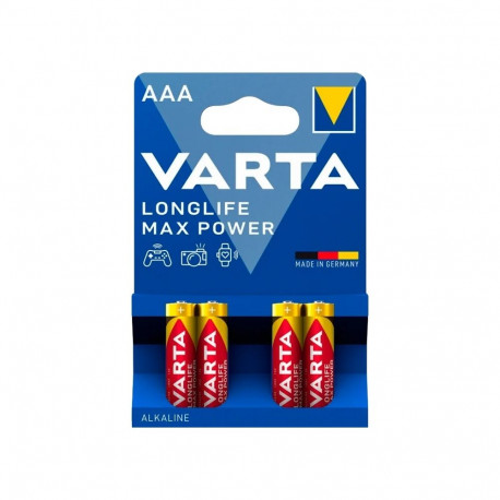 Battery - Varta Longlife Max Power AAA LR03 1.5V Alkaline 4 Pack