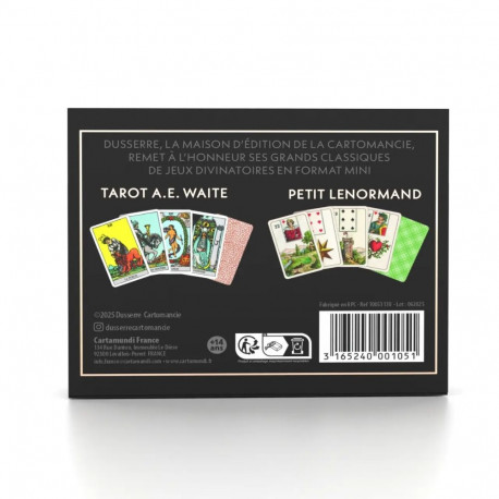 Tarot Card Set - Cartamundi Mini Box A.E. Waite & Petit Lenormand 11.5x8.7x3.7 cm
