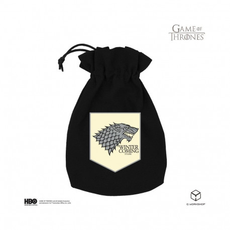 Tabletop Game Accessory - Game of Thrones Stark Dice Bag Cotton Black