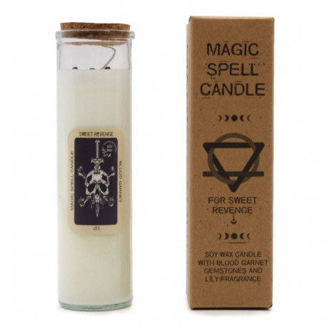 Candle - Ancient Wisdom Magic Spell Sweet Revenge 50h Burn Time Lily Scent