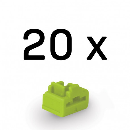 Networking Accessory - LINDY RJ45 Port Blocker, ABS Green, 20 Pcs