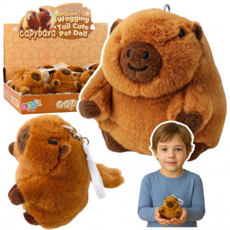 plüüsist kapibaara keerleva sabaga võtmehoidja 9 x 8 cm