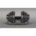Hantel żeliwny regulowany automat 40 kg REBEL ACTIVE