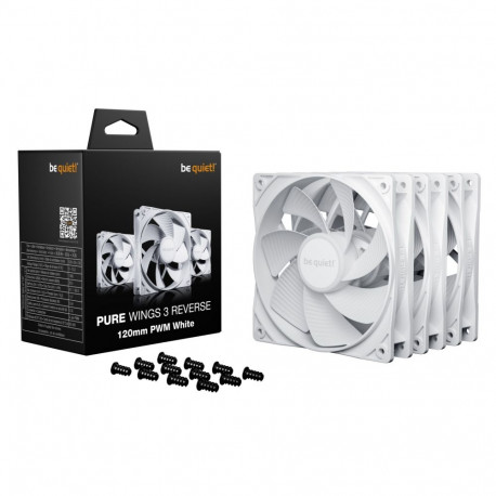 be quiet! Pure Wings 3 120mm PWM reverse valge 3-pack