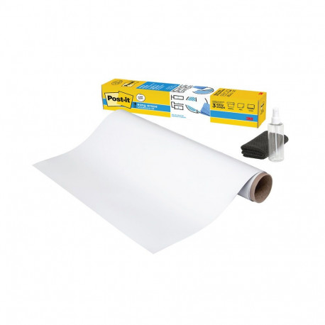 Post-it® Easy Erase Whiteboard Surface, White, 121.9 cm x 242 cm, 1 Roll/Pack