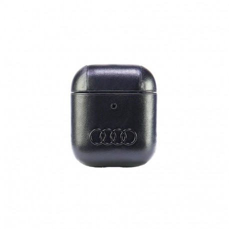 Audi Audi Leather Big Logo Case for AirPods 1 / 2 - Black