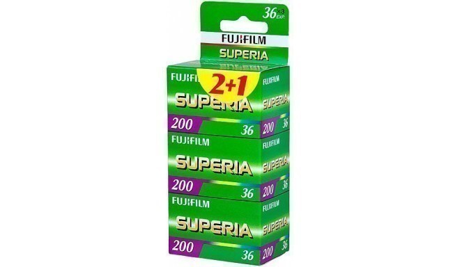 Fujicolor filmiņa Superia 200/36×3
