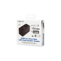 LogiLink 3-port all-in-one kaardilugejaga, must