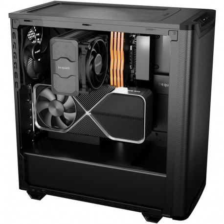 PURE BASE 501 Airflow Window  (schwarz, Tempered Glass)
