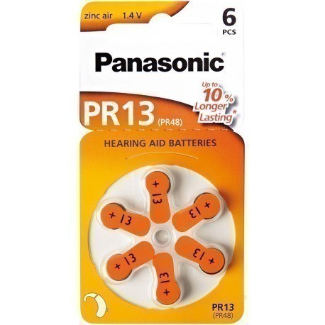 Panasonic hearing aid battery PR13L/6DC