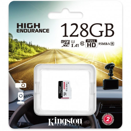 Kõrge vastupidavusega microSDXC kaart 128GB UHS-I U1 Class 10 A1, valge/must