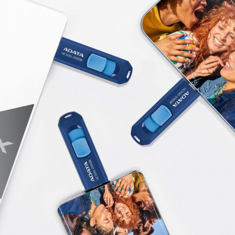 MEMORY DRIVE FLASH USB-C 128GB/ACHO-UC300-128G-RNB/BU ADATA