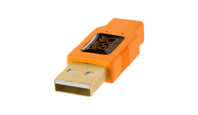 USB Cable - Tether Tools Pro USB 2.0 Micro-B 4.6m High-Visibility Orange