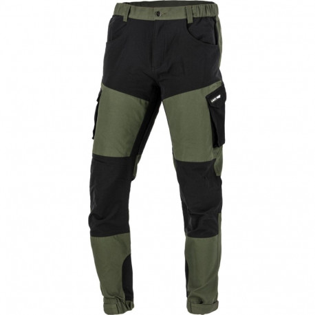 Spodnie z elementami stretch zielono-czarne, "3xl", ce,lahti