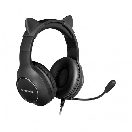 Kruger&Matz Gamer Kids mustad laste kõrvaklapid