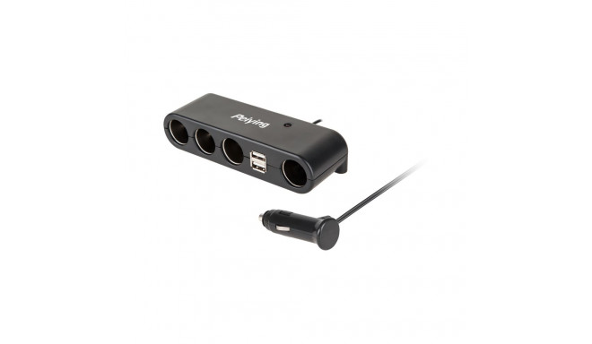Auto sigaretisüütaja pesa jagaja x4 kaabliga ja USB-ga