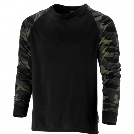 pikkade varrukatega T-särk 190g/m2, musta-mustriline, "2xl", ce, lahti