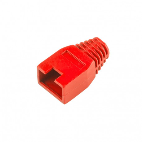 Osłona gumowa wtyku 8p8c RJ45 czerwona (50 tk.)