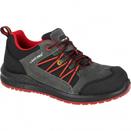 esd poolkingad seemisnahk/oxford grafiit-punane, s1 fo sr, "46", ce, lahti