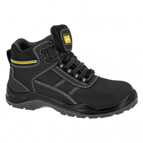 Trzewiki nubukowe czarno-żółte, s3 src, "45", ce, lahti