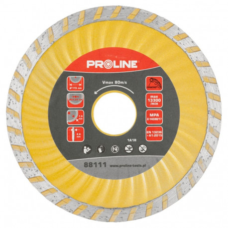 Tarcza diam. super turbo (mat.bud) 115*2.2*7.2*22.2 proline