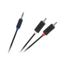 Kabel Jack 3.5-2RCA 1.0m Cabletech standard kaabel