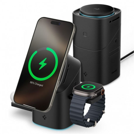 Spigen Spigen Essential EF223MS 3-in-1 QI2 Wireless Charger - Black