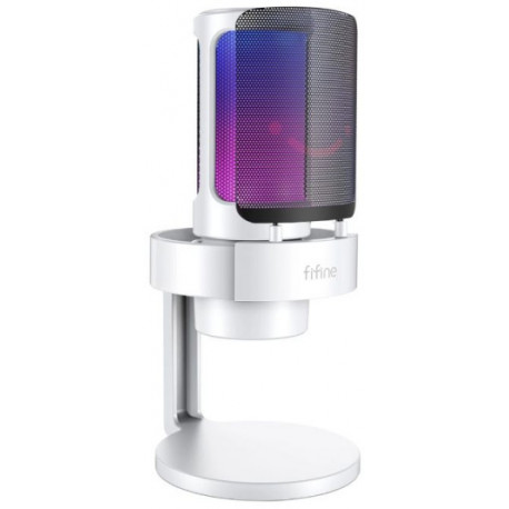 Fifine mikrofon AmpliGame A8 RGB, valge