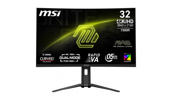 MSI MAG 321CUPDF – 160Hz 4K | 320Hz Full HD | kiire VA | 31,5-tolline