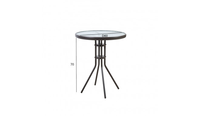 Table DUBLIN D60xH70cm, dark brown