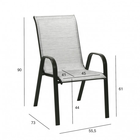 Chair DUBLIN silver grey