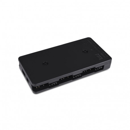 Core 6x 4-Pin PWM/DRGB Splitter (schwarz, mit SATA-Stromanschluss)