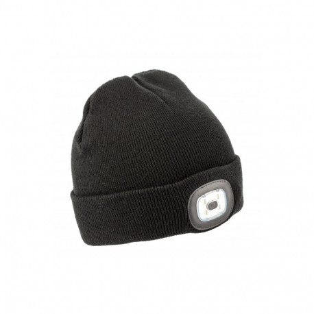 Hogert HT5K486 cap with LED lamp, 150 lm, 3 modes, USB charging, 100% acrylic, universal size