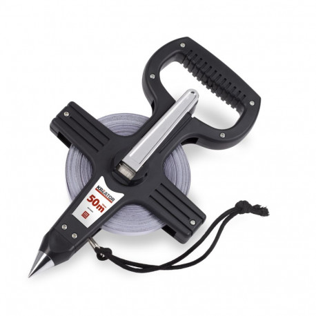 Measuring tape 10mm x 50m, steel, with hook Kreator