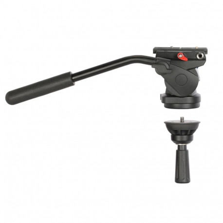 Tripod Head - Leofoto VT-20 Video Head with Quick-Release Plate, Adjustable Drag
